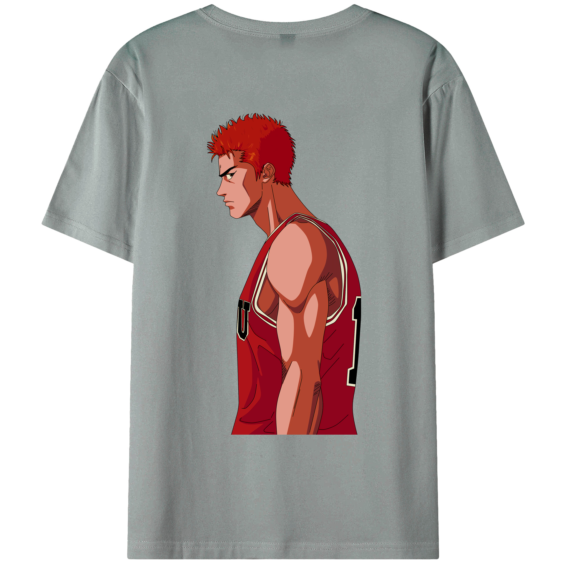 （画像用） SLAM DUNK／スラムダンク 綿100％ メンズ半袖Tシャツ（バックプリント） 通気性
